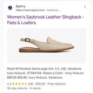 Sperry Top Sider Women’s Size 8 Suede Pointed Slingbacks